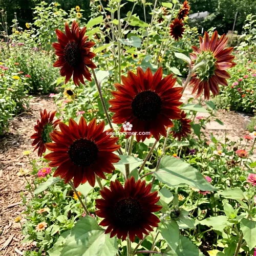 Sunflower Velvet Queen Helianthus Annuus Seeds