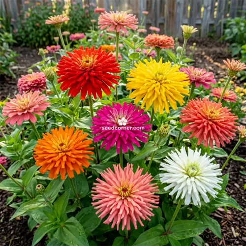 Zinnia Cactus Mix Zinnia Elegans Seeds