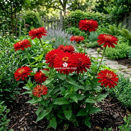 Zinnia Cherry Queen Zinnia Elegans Seeds