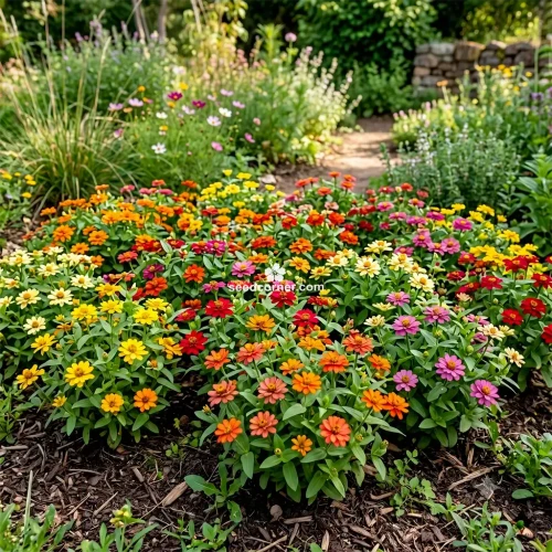 Zinnia Thumbelina Dwarf Mix Zinnia Elegans Seeds