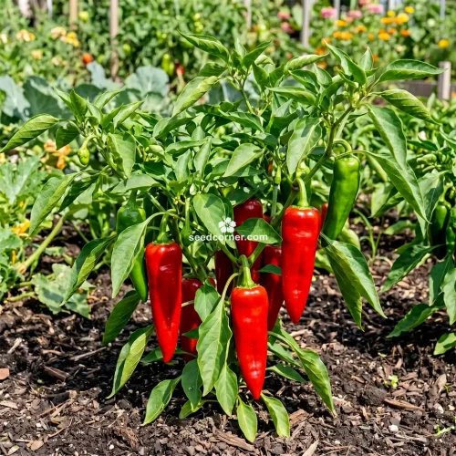 Pepper Sweet Red Marconi Capsicum Annuum Seeds