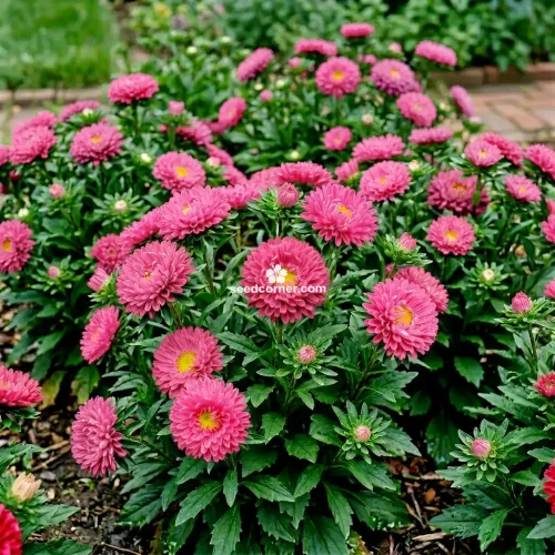Aster Dwarf Milady Rose Callistephus Chinensis Seeds