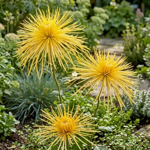 Aster Needle Unicum Yellow Callistephus Chinensis Seeds