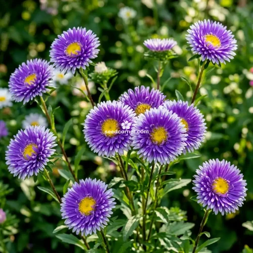 Aster Pompon Blue Moon Callistephus Chinensis Seeds