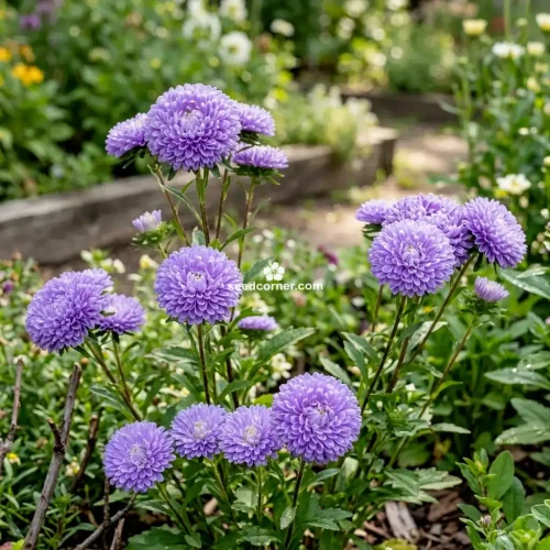 Aster Pompon Light Blue Callistephus Chinensis Seeds