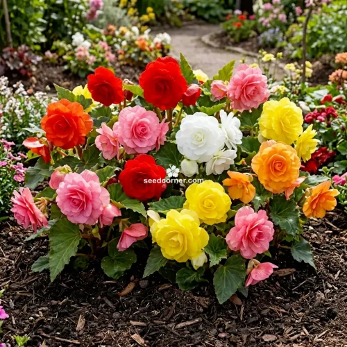 Begonia Tuberous Double Mix Begonia Tuberosa Seeds 