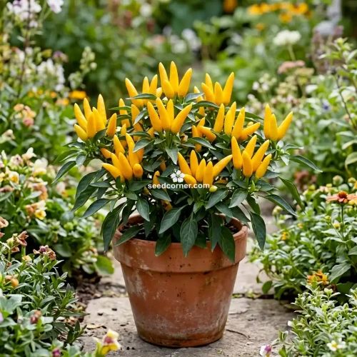 Chili Pepper Ornamental Goldfinger Capsicum Annuum Seeds