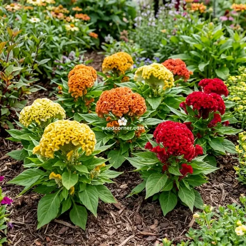 Cockscomb Mix Dwarf Celosia Cristata Nana Jessica Seeds