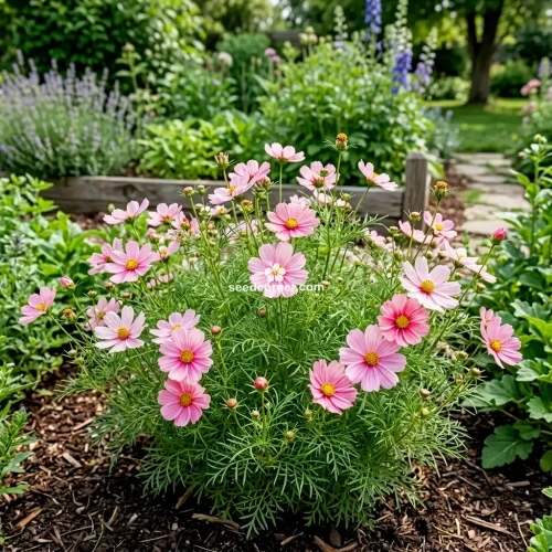 Cosmos Sonata Pink Blush Dwarf Cosmos Bipinnatus Seeds