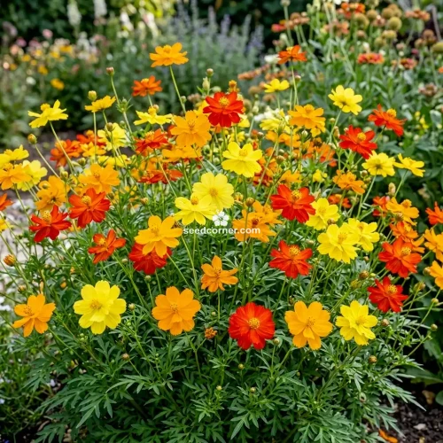 Cosmos Sulphur Ladybird Mix Dwarf Cosmos Sulphureus Seeds