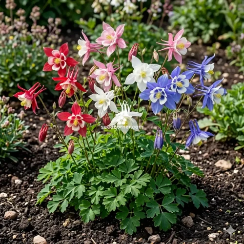 Columbine Dwarf Mix Aquilegia Vulgaris Seeds