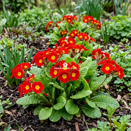 Primrose English Accord Scarlet Primula Vulgaris Seeds