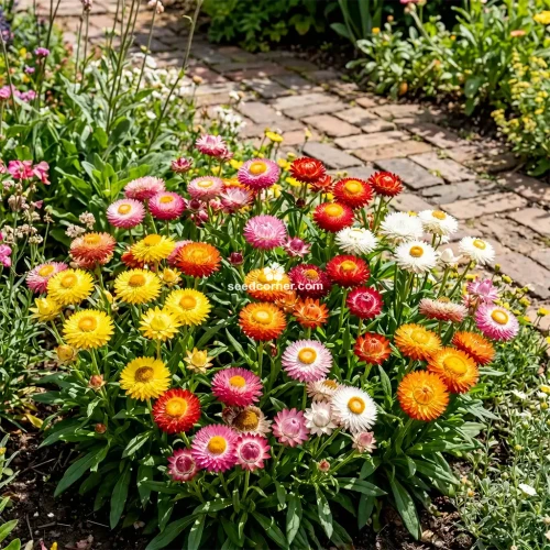 Strawflower Dwarf Paper Daisy Mix Helichrysum Bracteatum Seeds 