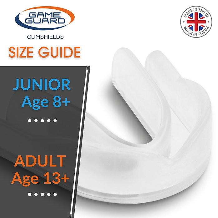 Game Guard Junior or Senior Sport Gum Shield Mouthguard