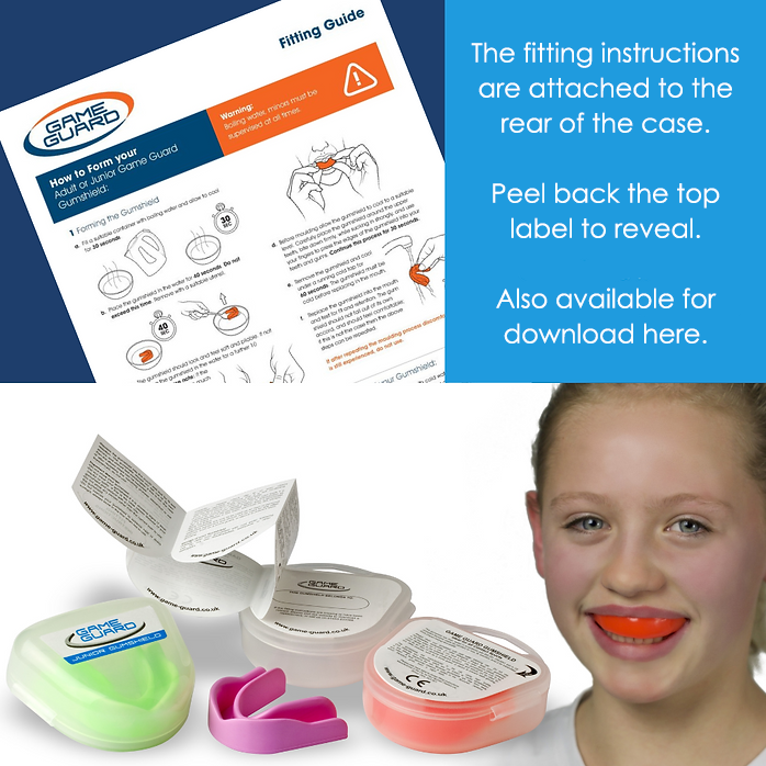 Game Guard Junior or Senior Sport Gum Shield Mouthguard