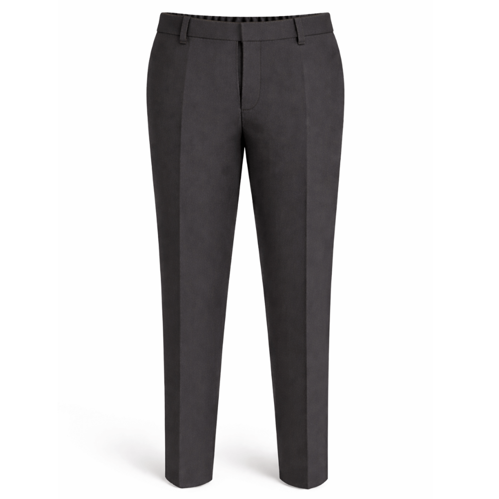 Boys’ Sturdy Fit Plus Size School Trousers – Wider Waist, Shorter Leg for Comfort (Ages 4–17)