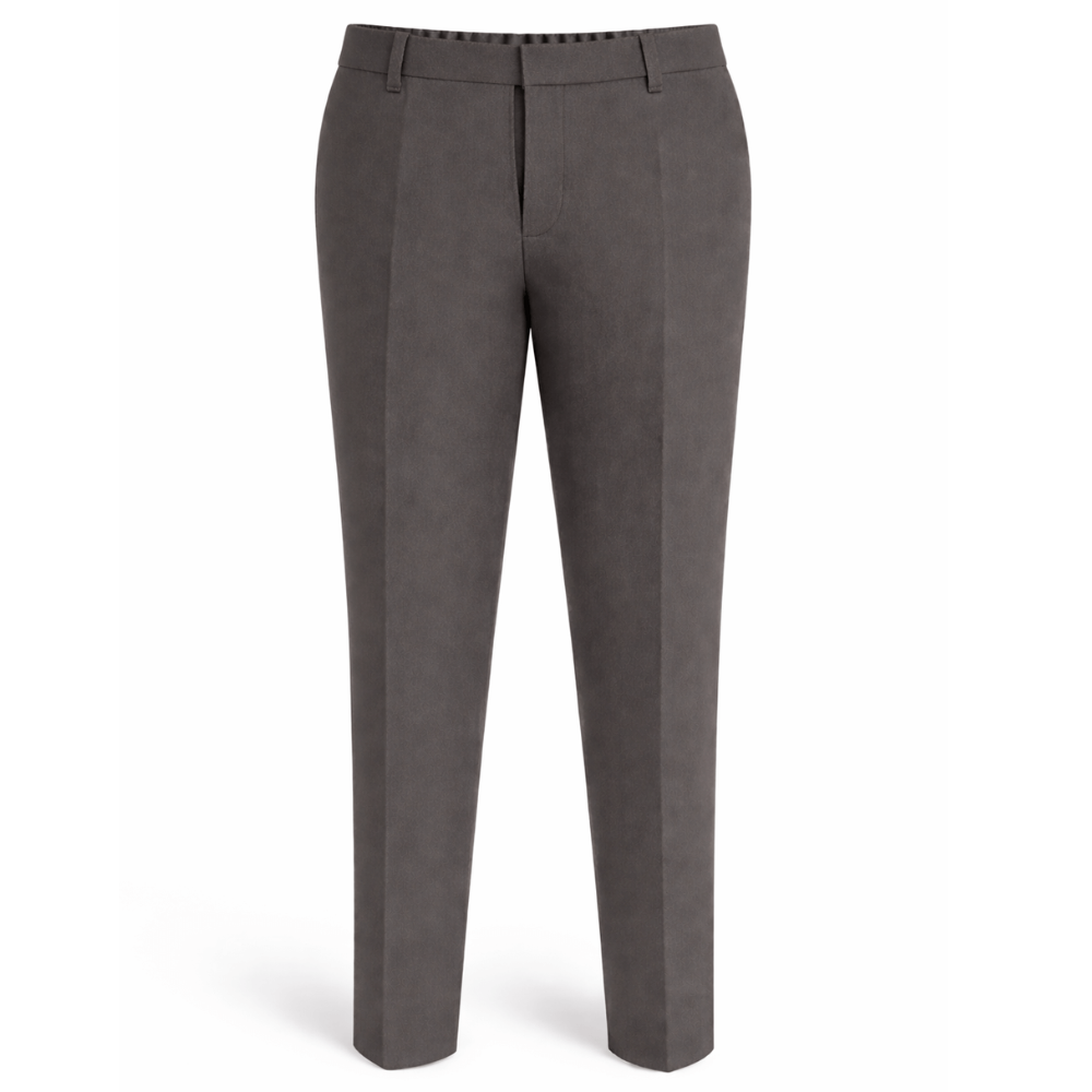 Boys’ Sturdy Fit Plus Size School Trousers – Wider Waist, Shorter Leg for Comfort (Ages 4–17)