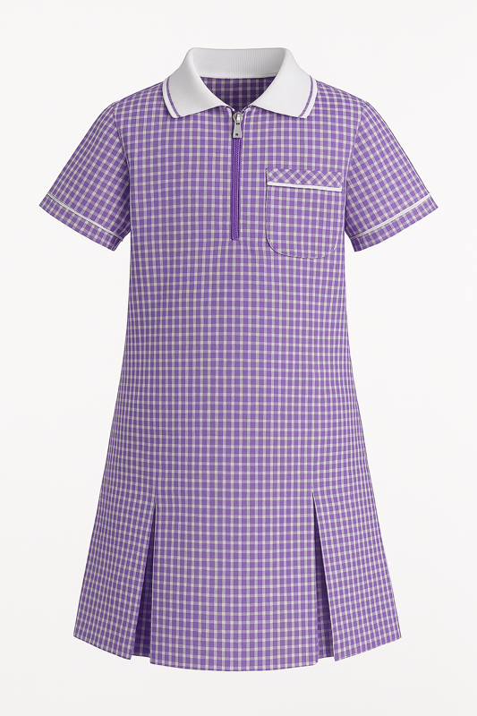 Ayra Girls' Lightweight Gingham Summer School Dress | Cooling Schoolwear |  Free Scrunchie