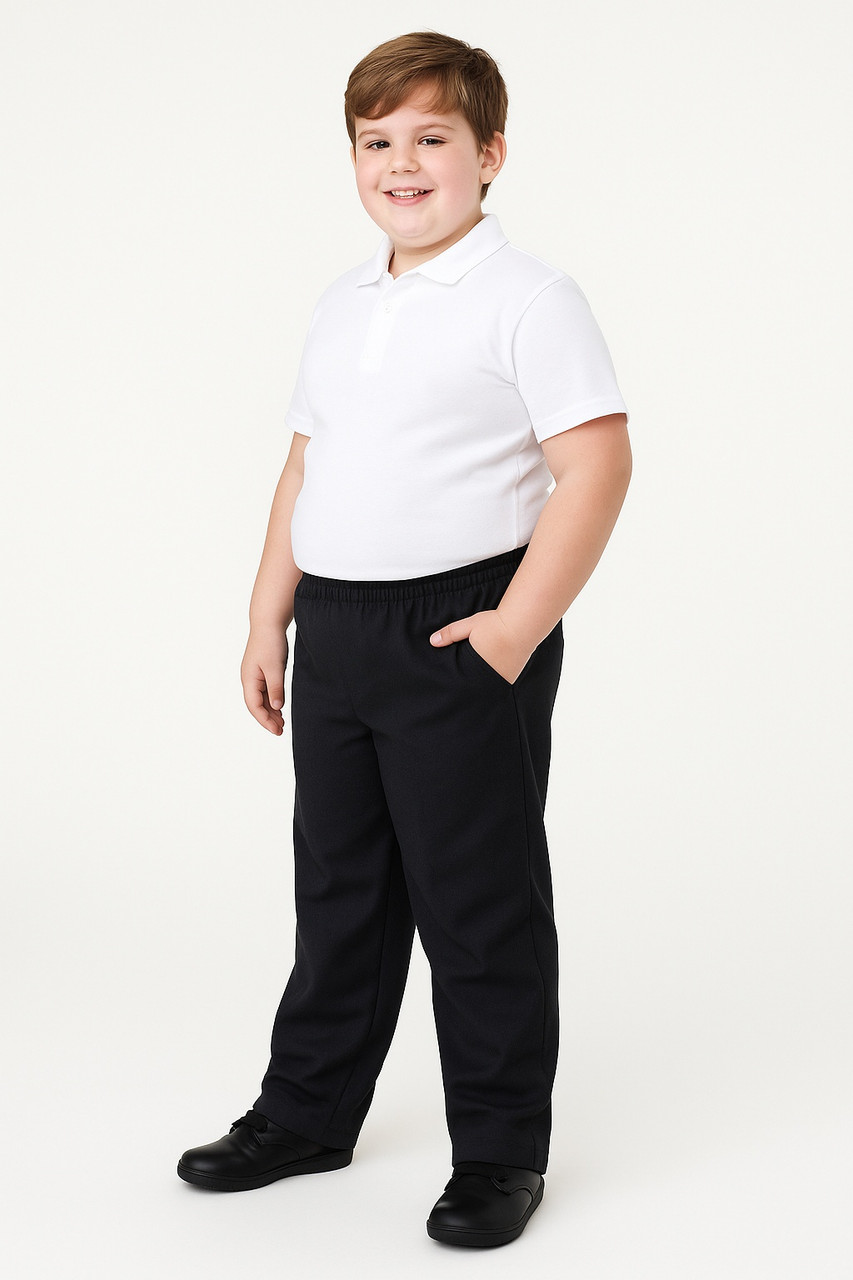 Boys Sturdy Fit Full Elastic Pull Up Trouser Zeco | School Uniform