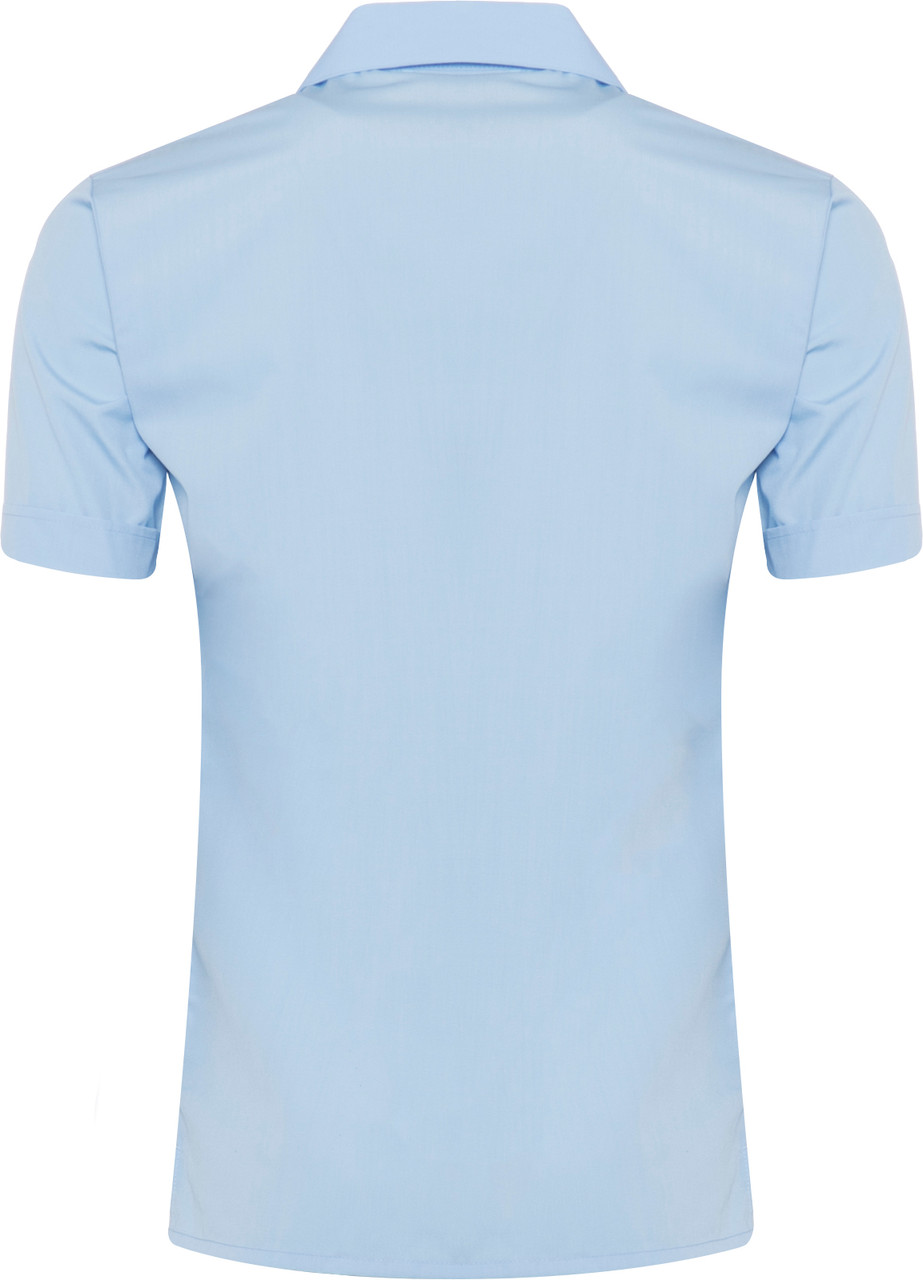 Girls Twin Pack Revere Collar Short Sleeve School Blouse (Banner)