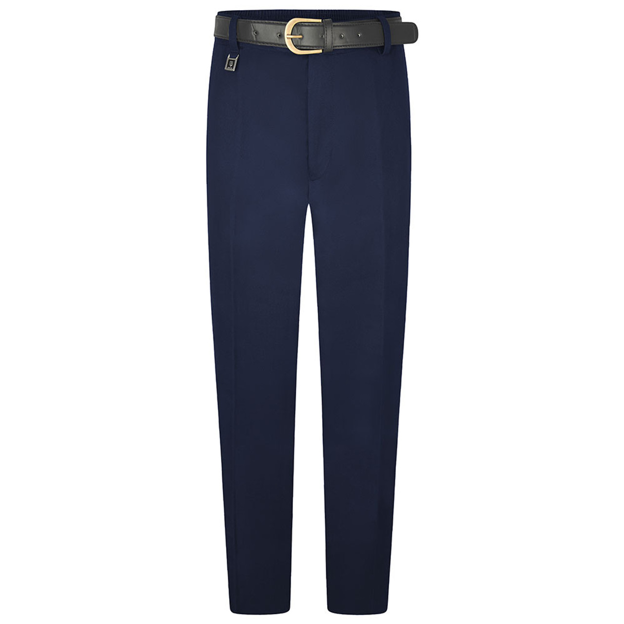 John Lewis Boys' Adjustable Waist Stain Resistant Slim Fit School Trousers,  Navy at John Lewis & Partners