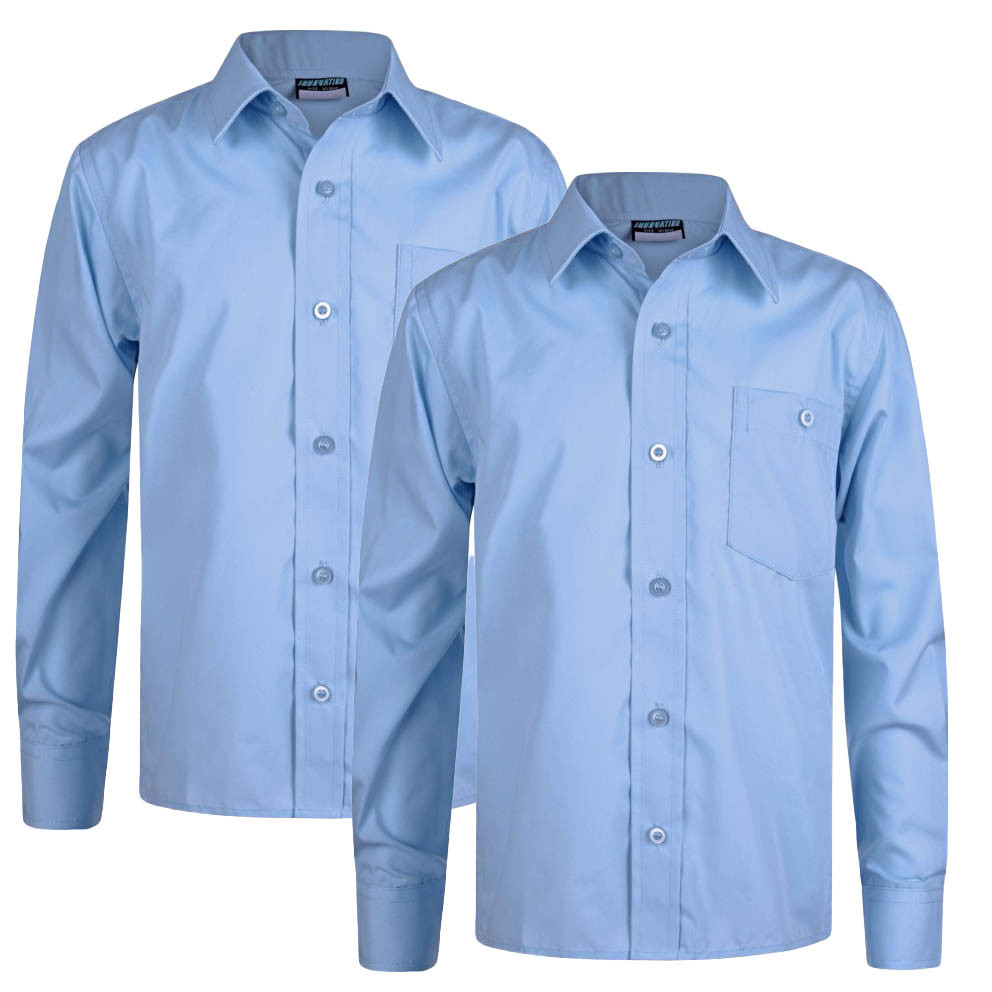 Twin Pack Long Sleeve Shirts – Smart & Durable Uniform Shirts (Innovation Schoolwear)
