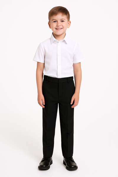 Boys Adjustable Waist School Trousers – Classic Fit, Easy Care (3 - 16 Years)