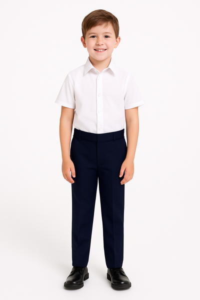 Boys Adjustable Waist School Trousers, Classic Fit, Easy Care (3-16 Years)
