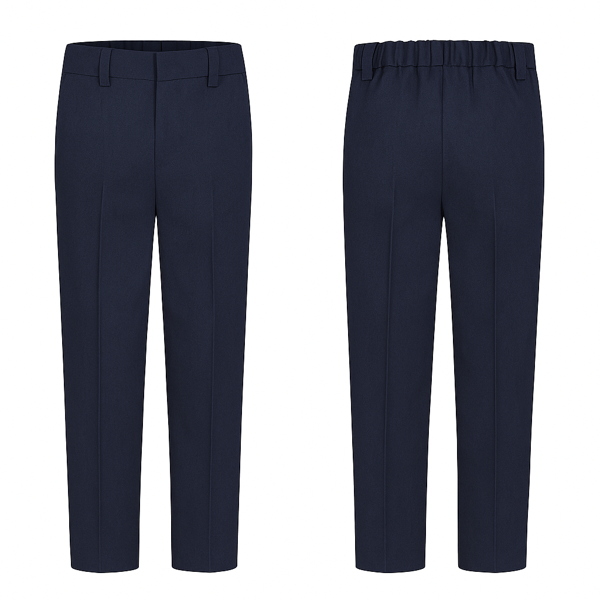Boys Adjustable Waist School Trousers – Classic Fit, Easy Care (3 - 16 Years)