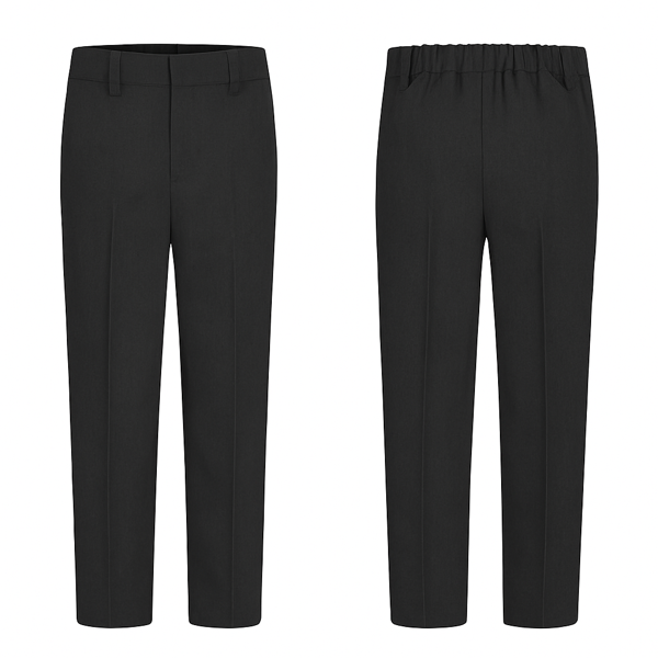 Boys Adjustable Waist School Trousers – Classic Fit, Easy Care (3 - 16 Years)