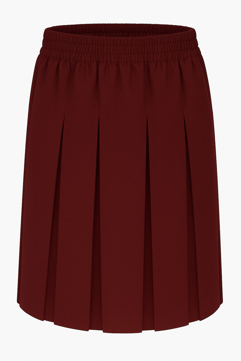 Girls' Box Pleat School Skirt – Classic, Durable & Adjustable Fit (Ayra)