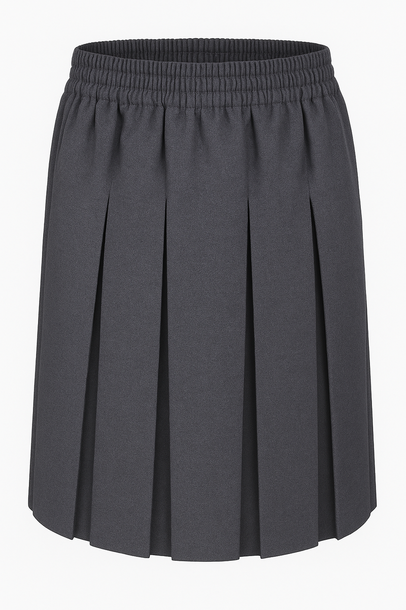 Girls' Box Pleat School Skirt – Classic, Durable & Adjustable Fit (Ayra)