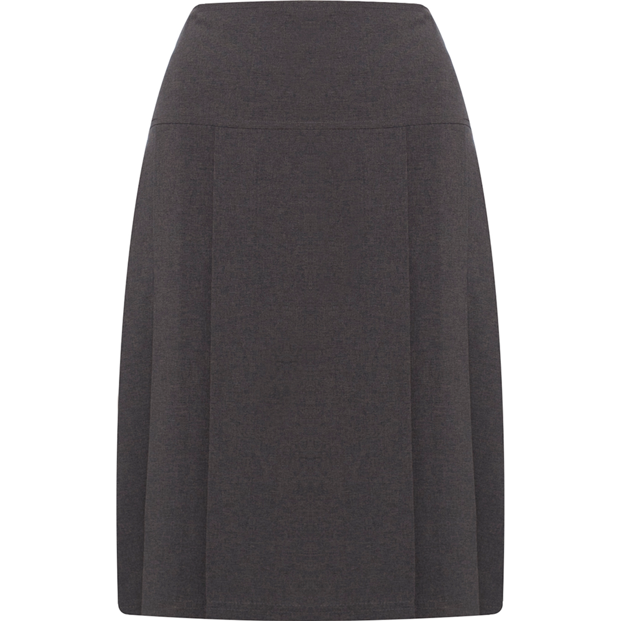 Banner Henley Pleated Skirt – front view in Grey