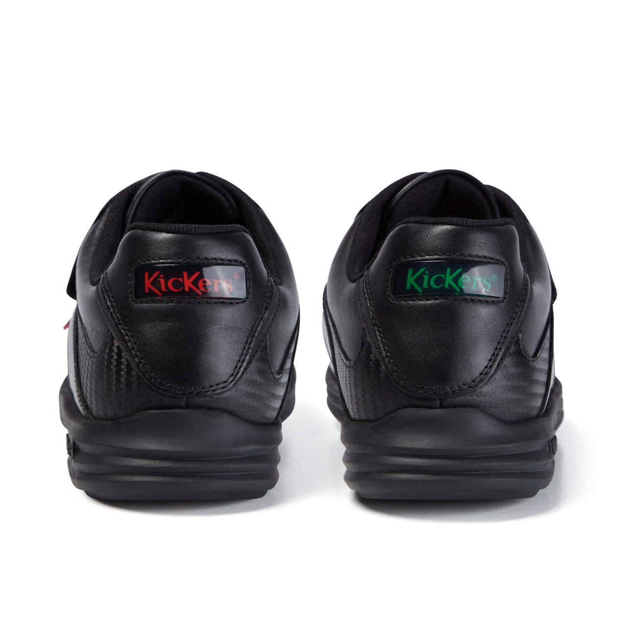 Adult Mens Reasan Strap Leather Black School Shoes