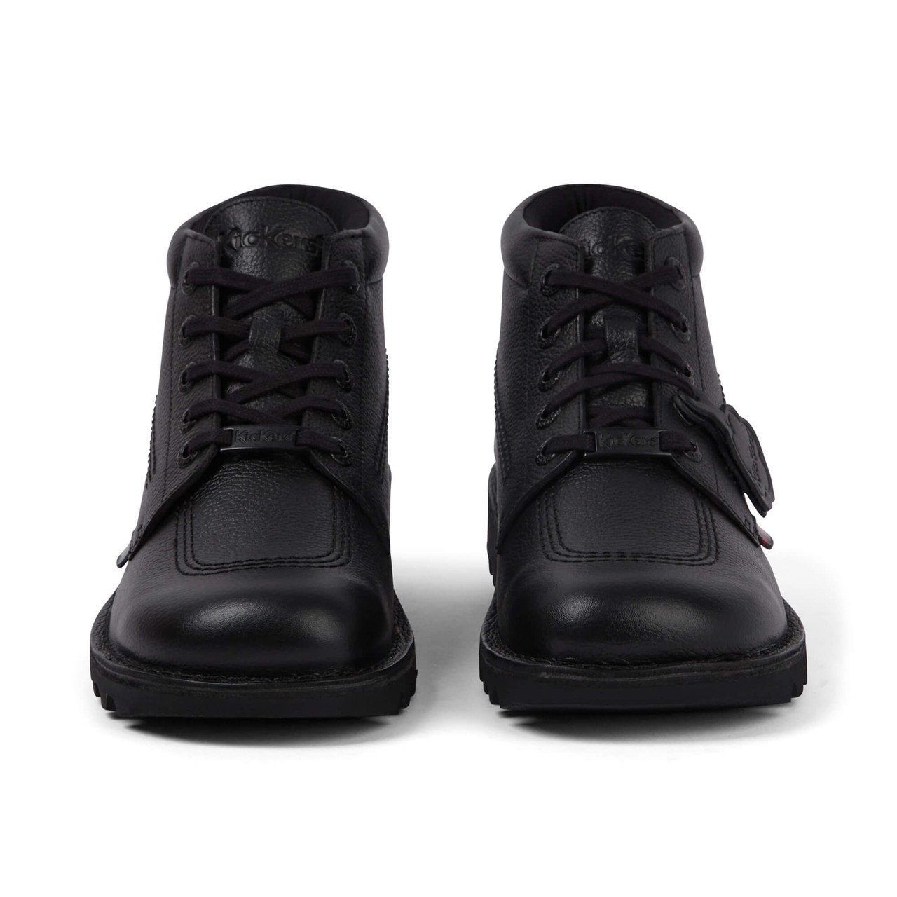 Kickers Kick Hi Tab Leather School Boots Black