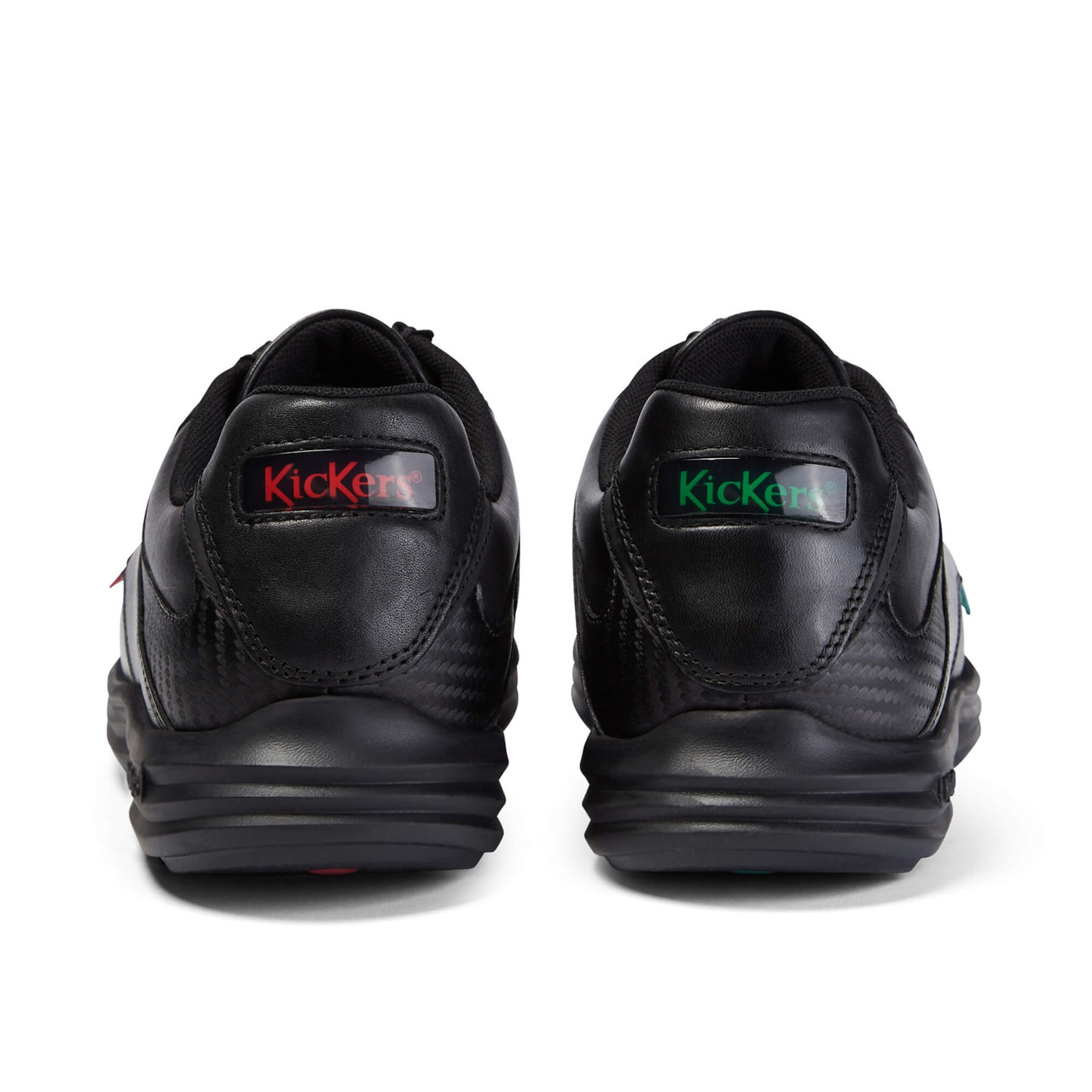 Kickers Reasan Lace Leather Black School Shoes