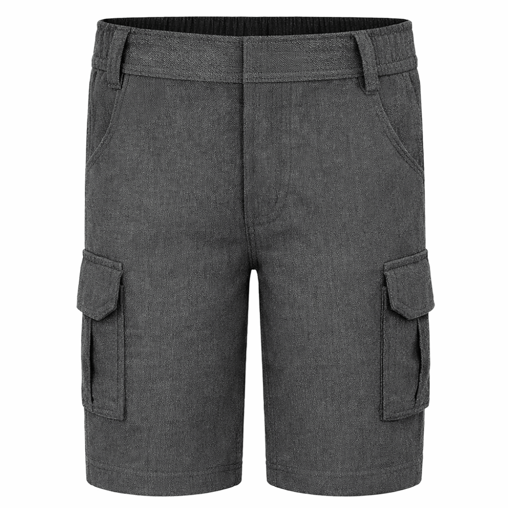 Boys School Cargo Shorts Elastic Waist Pockets