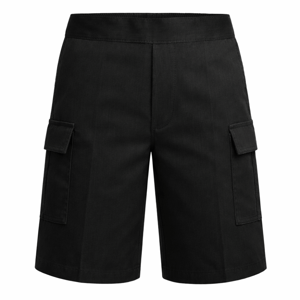 Boys Pull-On Elasticated Waist Cargo School Shorts