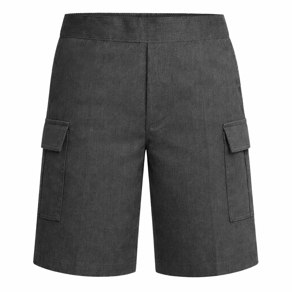 Boys Pull-On Elasticated Waist Cargo School Shorts