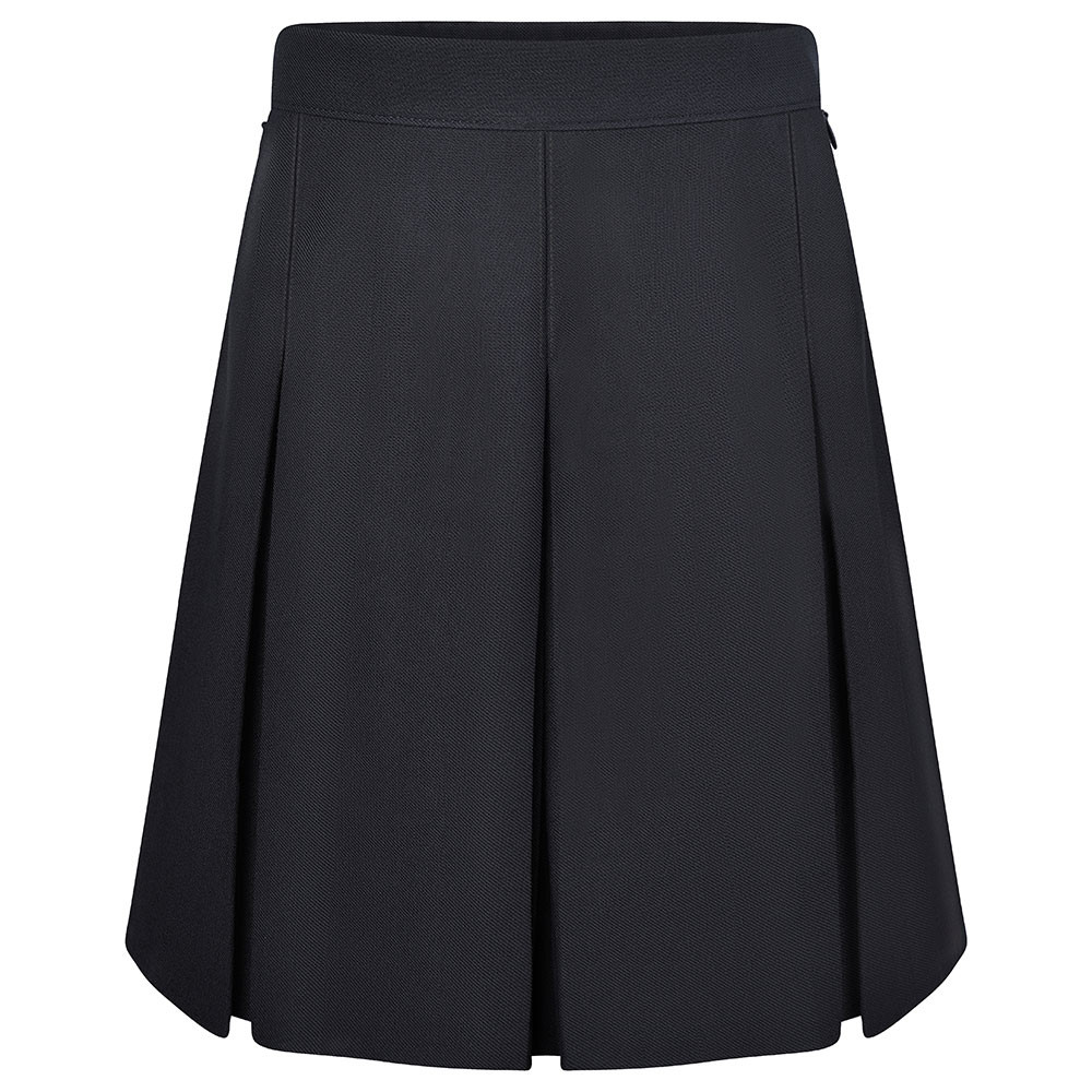Contemporary Stitched Down Box Pleat Skirt (Zeco)