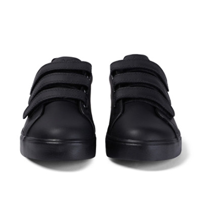 Kickers Tovni Trip Leather Youth School Shoes Black