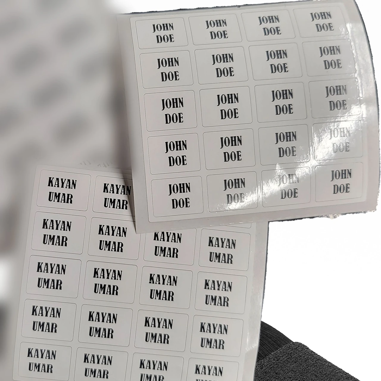 Washable School Name Labels, Stick-On Name Stickers for Clothes