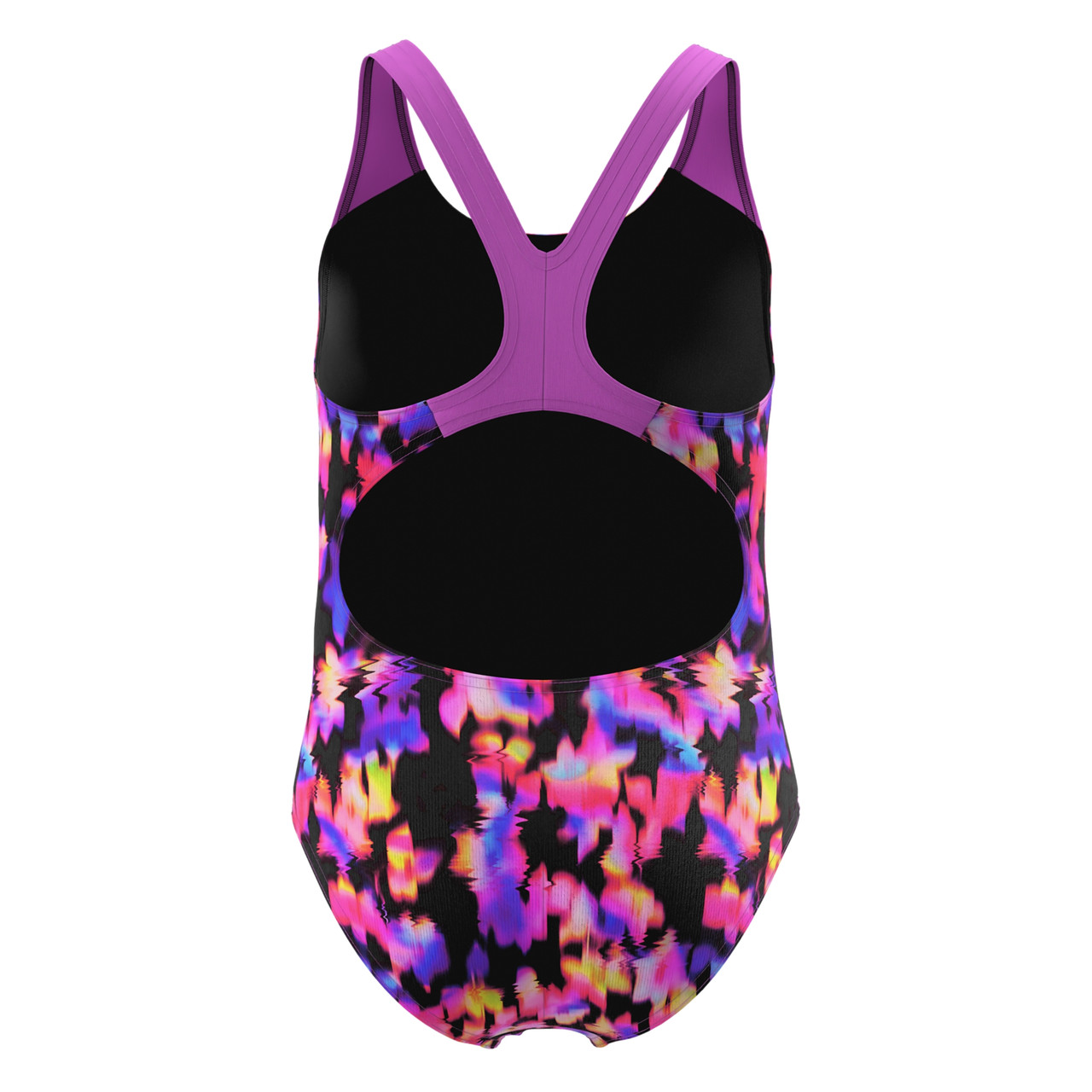 Speedo Girls' Digital Printed Splashback Swimsuit Pink
