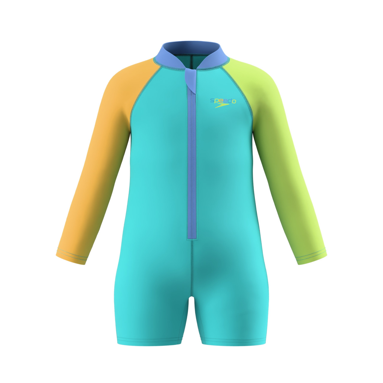 Speedo Junior Long Sleeves Colour Block Zip
