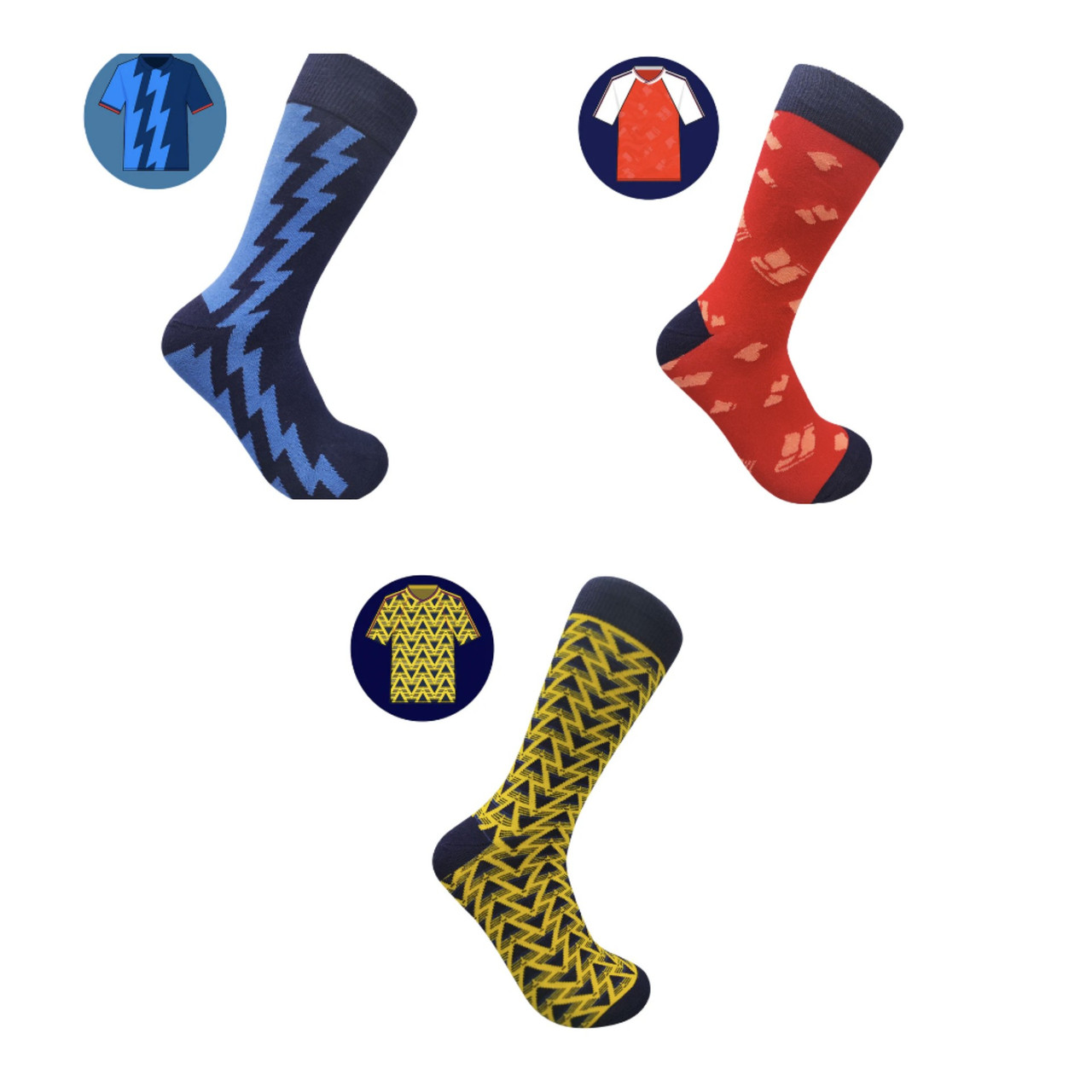 SicSock Retro Football Shirt Socks Gift Box
