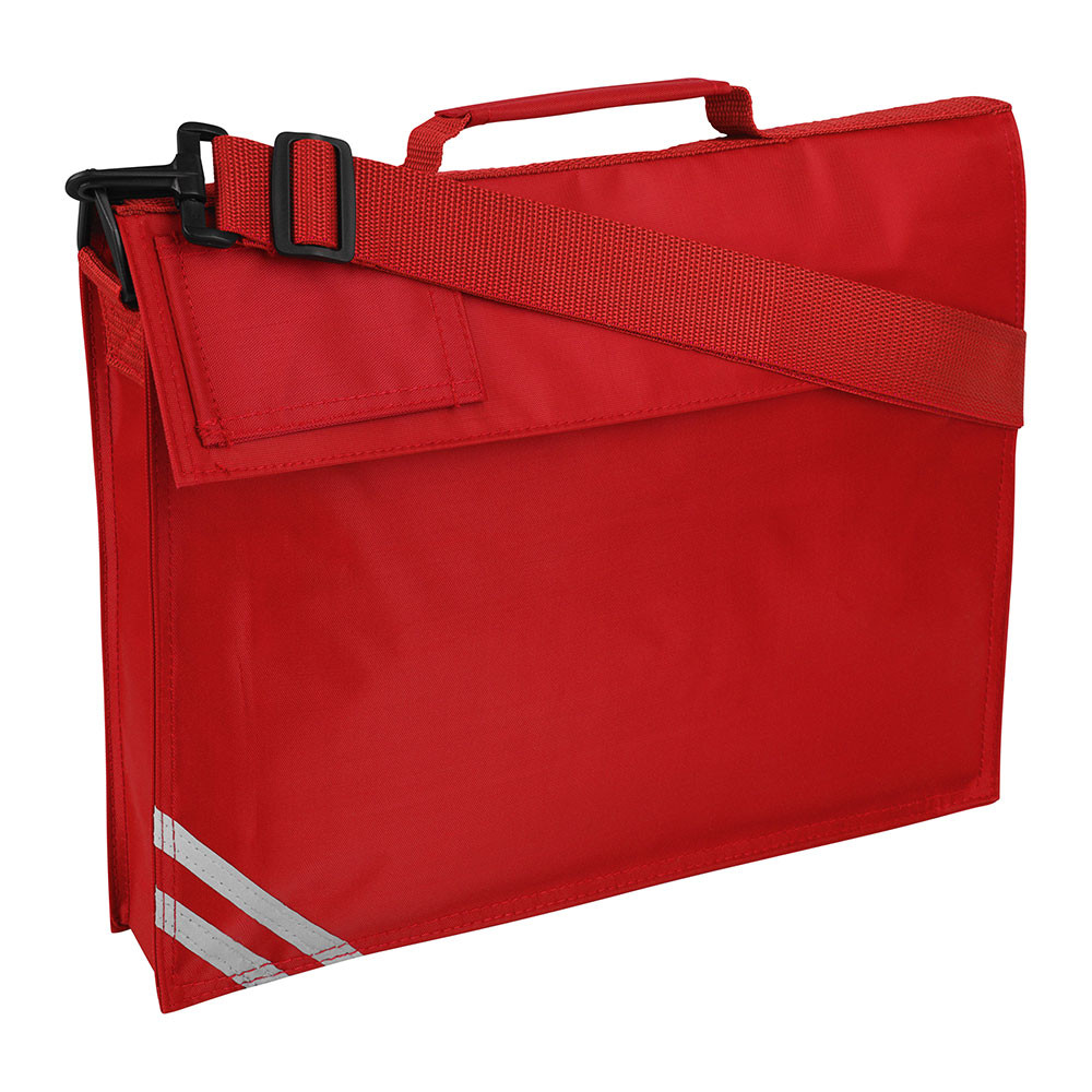 Premium Book Bag - Reflective & Safe, with Built-In Pencil Case & Name Tag for Personalisation - Perfect for Schools