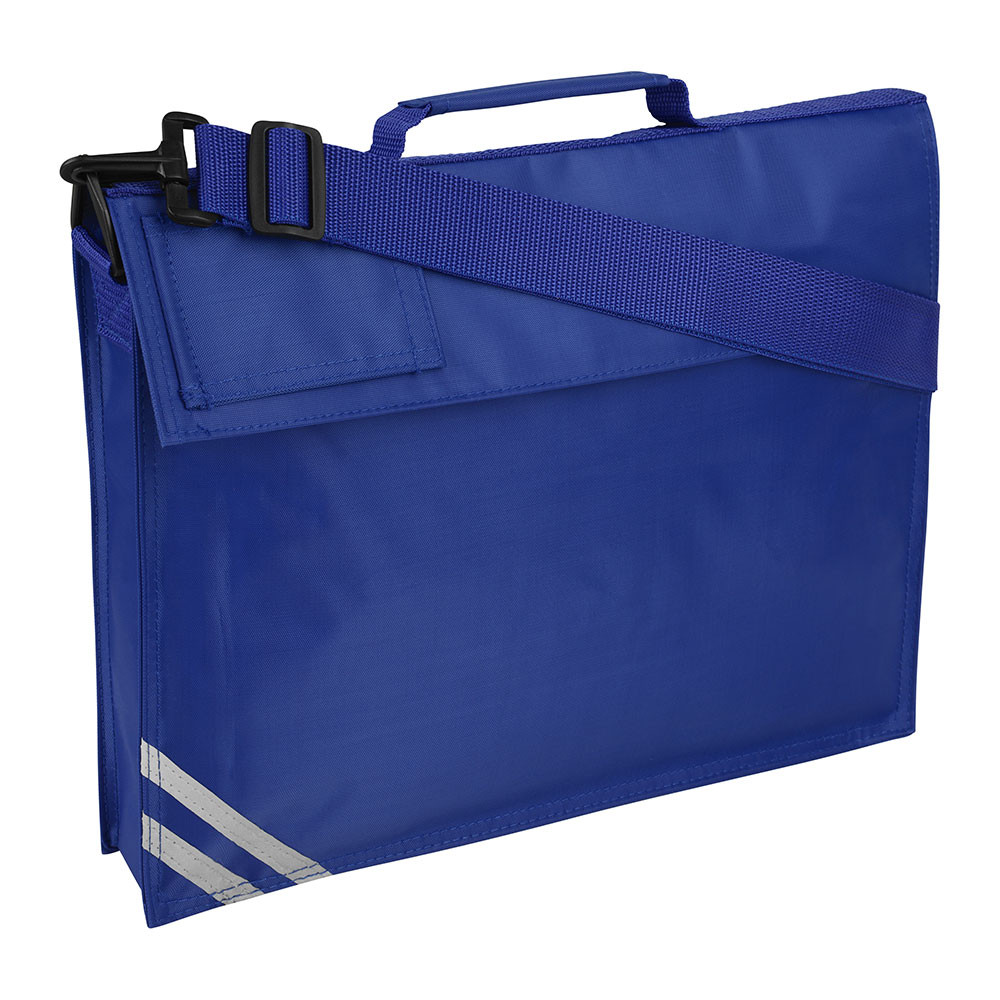 Premium Book Bag - Reflective & Safe, with Built-In Pencil Case & Name Tag for Personalisation - Perfect for Schools