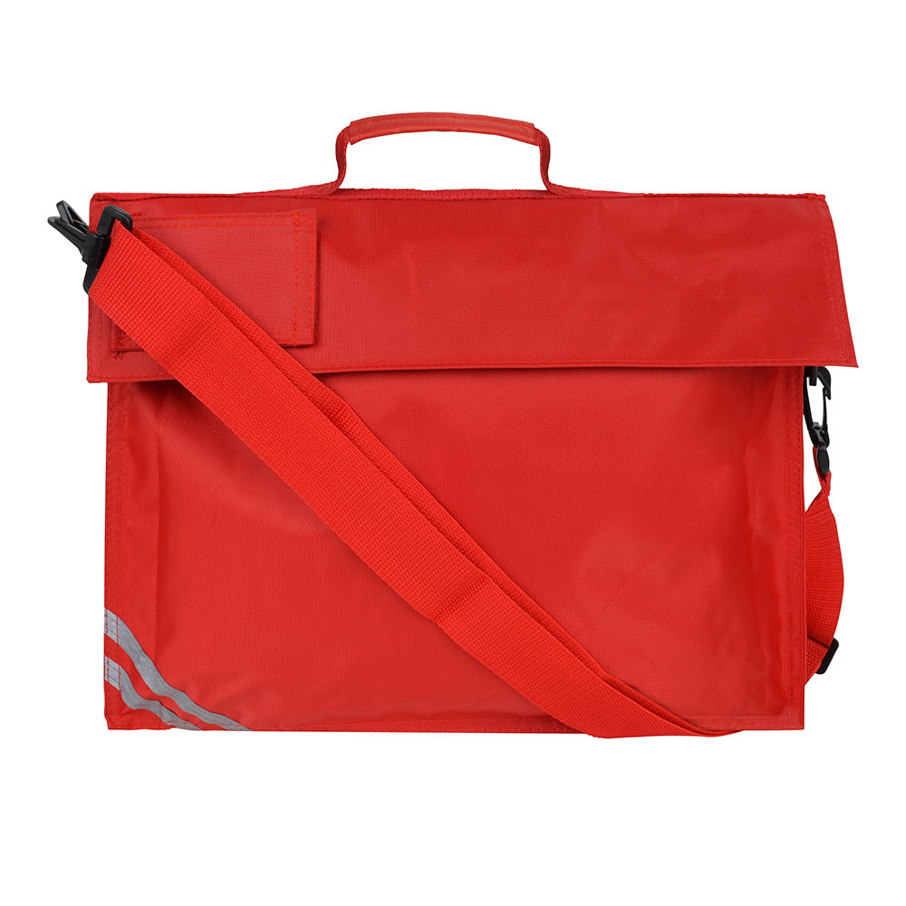 Premium Book Bag - Reflective & Safe, with Built-In Pencil Case & Name Tag for Personalisation - Perfect for Schools
