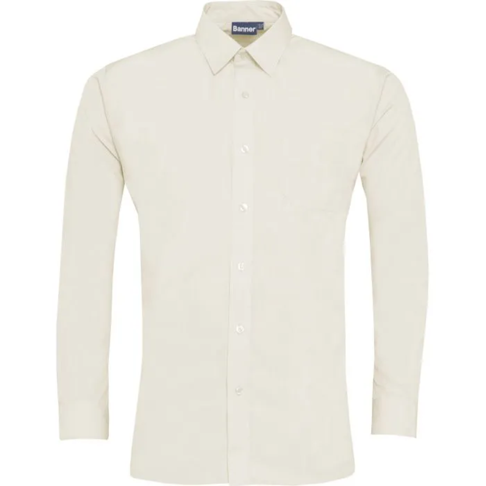 Boys Long Sleeve School Shirt Twin Pack (Banner)