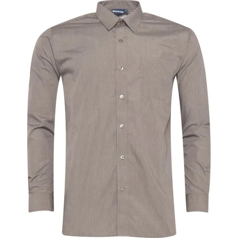 Boys Long Sleeve School Shirt Twin Pack (Banner)
